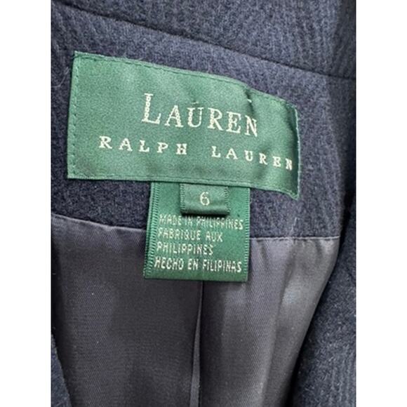 "LAUREN RALPH LAUREN" EUC Vintage Wool & Cashmere Blazer Herringbone Equestrian - Picture 7 of 14